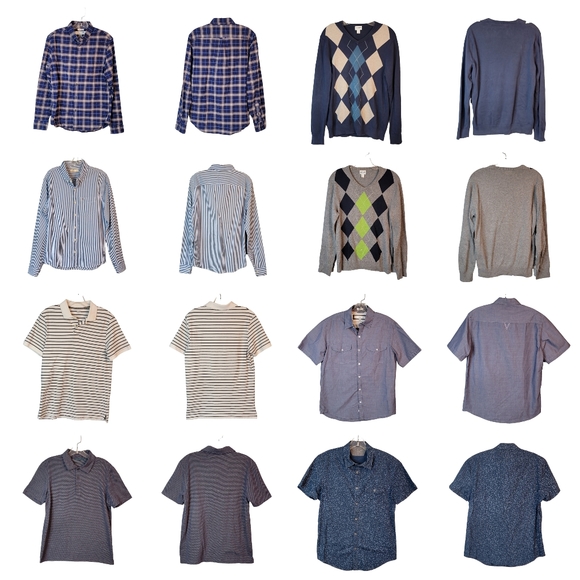 Perry Ellis Old Navy Hollister Calvin Klein Fashion Shades of Blue Bundle 9 pc - Picture 3 of 13